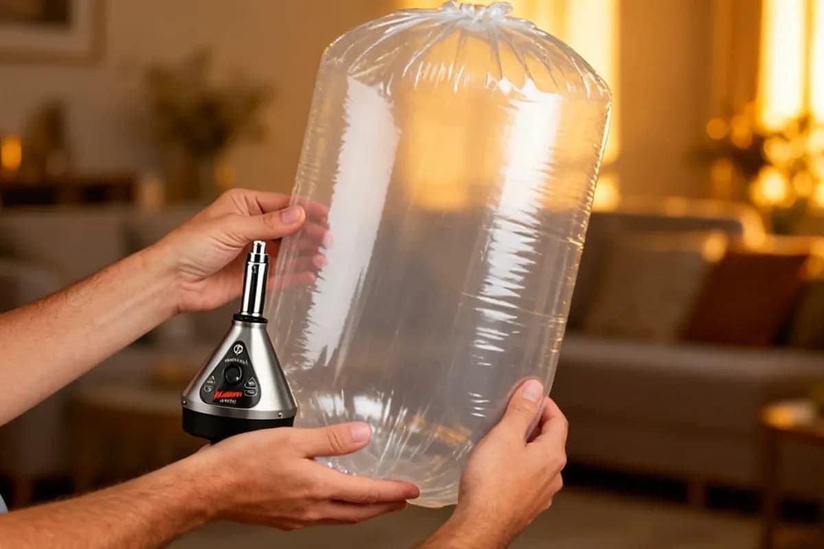 Volcano Vaporizer Ballon befüllen mit Dampf bei eingestellter Verdampfungstemperatur
