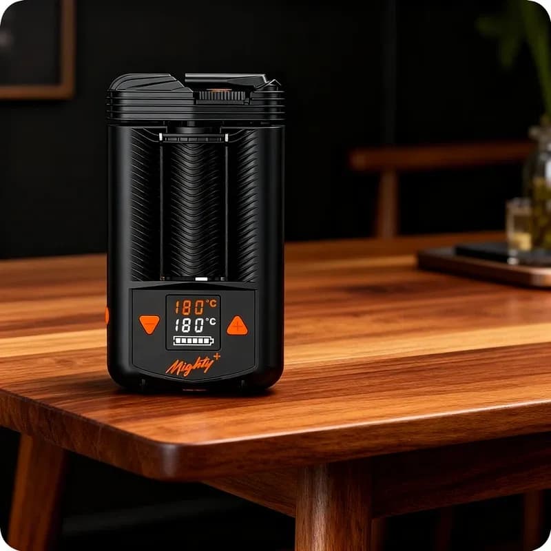 Storz und Bickel Mighty Plus portabler Vaporizer mattschwarz OLED-Display und USB-C